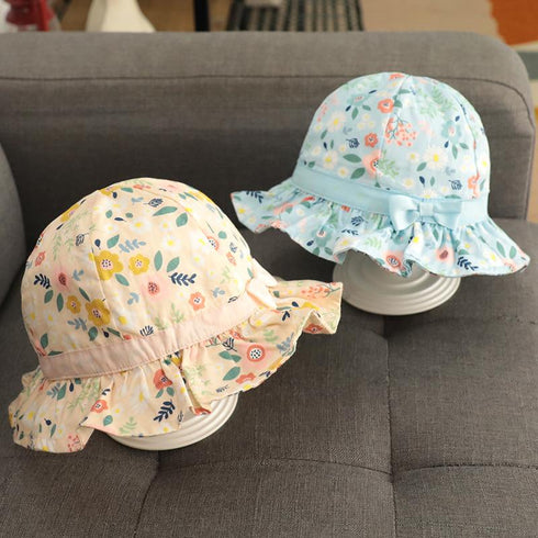 Girl's Thin Flower Fisherman Hat, Circumference 18-22 in